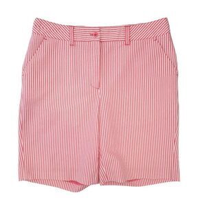 EP Pro Womens Size 8 Pink White Seersucker Golf Shorts Pink Striped 9 in Inseam
